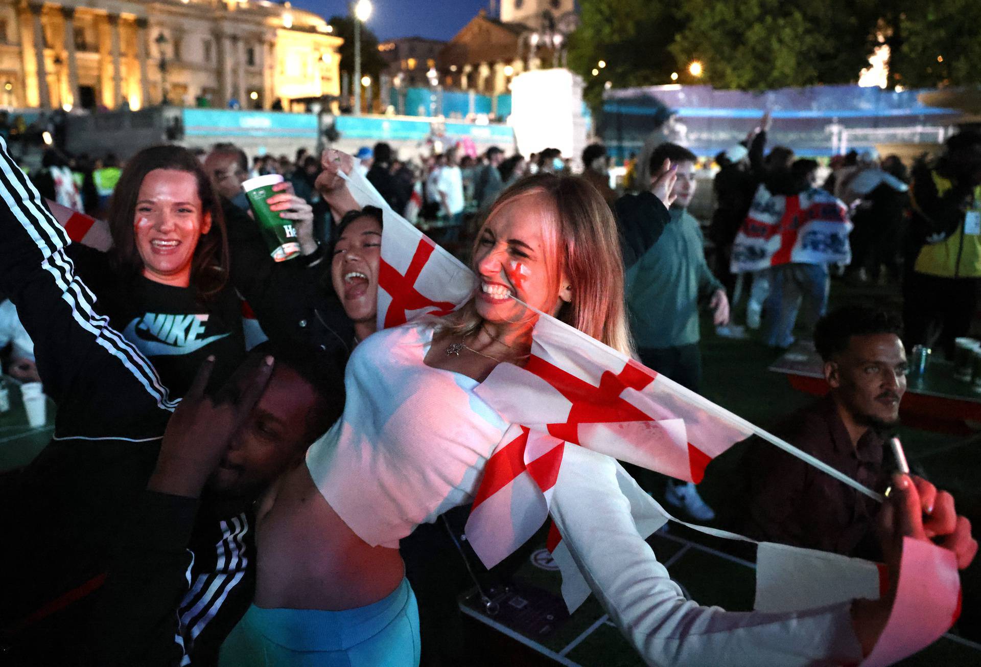 Euro 2020 - Fans gather for England v Denmark