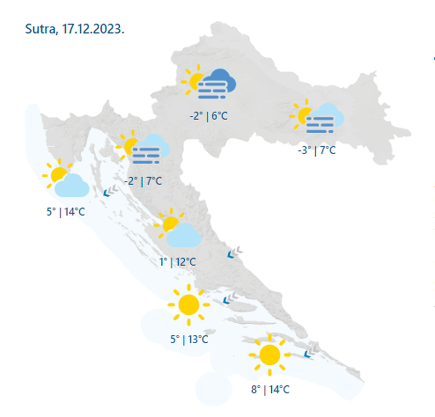 U nedjelju sunčano, na Jadranu meteoalarm zbog jake bure