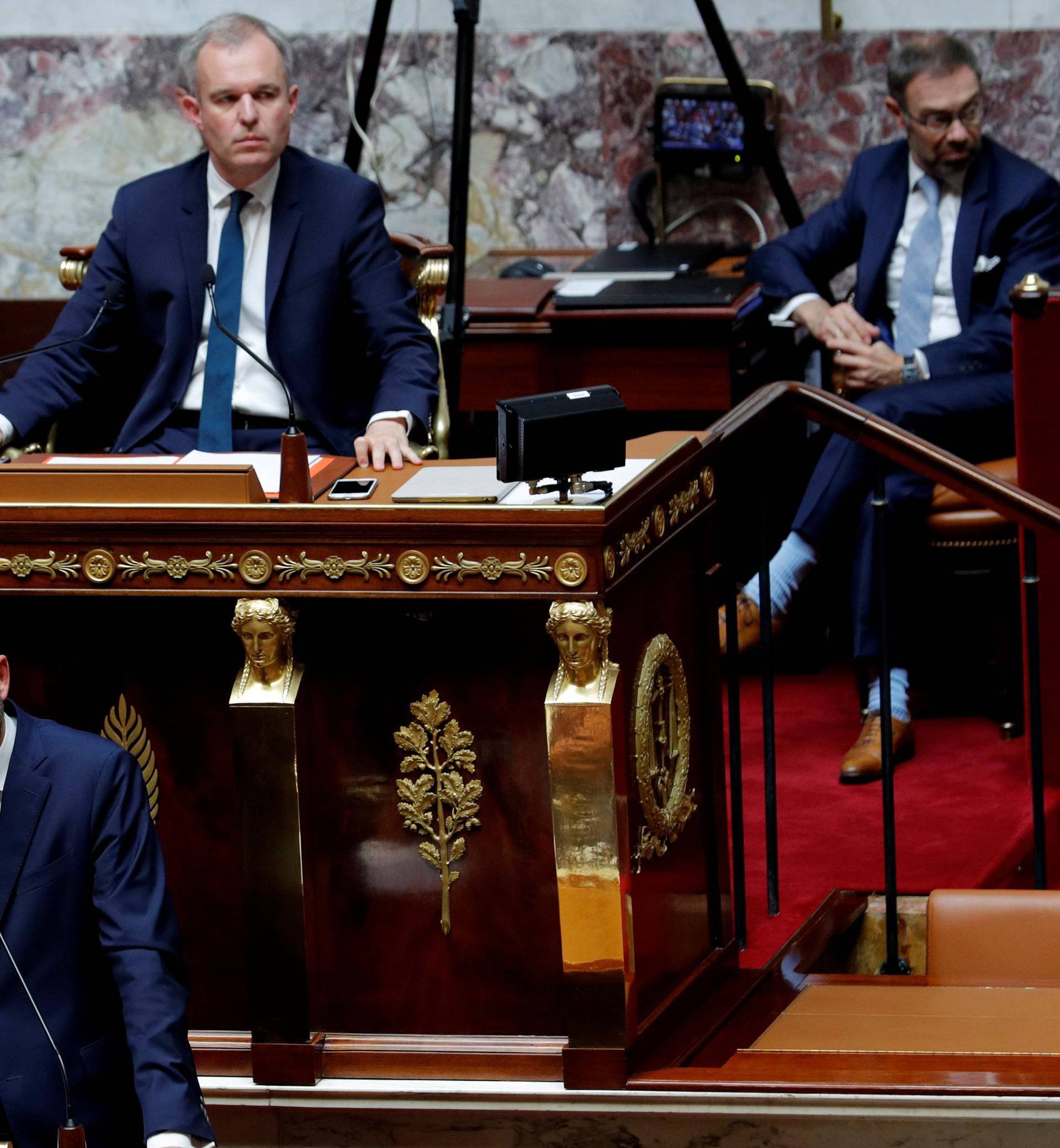 French Prime Minister Edouard Philippe delivers a speech on the government general policies plans at the National Assembly in Paris