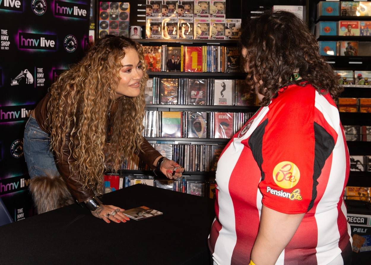 Rita Ora signing event at HMV at Westfield, White City