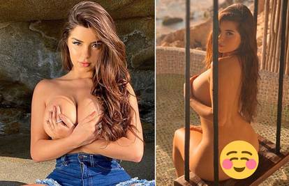 Demi Rose prekrivala je grudi na plaži: 'Daj spusti ruke dolje'