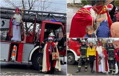 Slunjski Sveti Nikola dolazi djeci na vatrogasnim kolima: 'To smo uveli u koroni, a sad je tradicija'