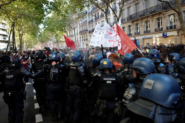 Nationwide strike and anti-government protests called by French unions in France