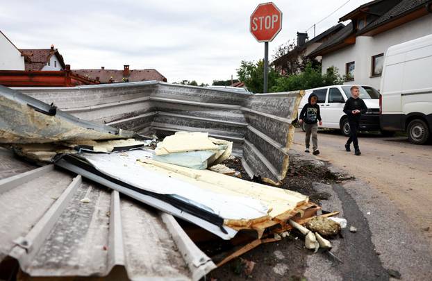 Aftermath of a storm in the village of Komenda