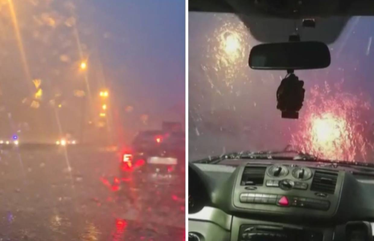VIDEO Kolaps na A1: 'Padala je tuča veličine oraha, svi auti su stali, užas! Cesta je bila bijela'