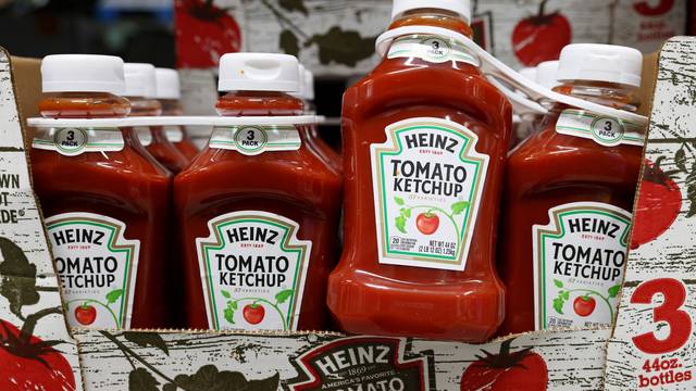 FILE PHOTO: Bottles of Heinz Tomato Ketchup, owned by the Kraft Heinz Company, are seen for sale in Queens, New York