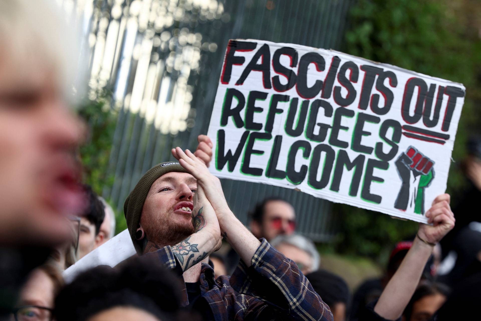 Anti-immigration protest in Britain