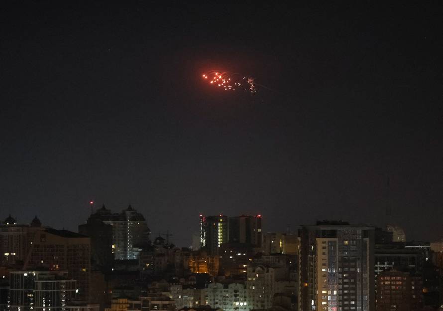 Russian missile and drone strike in Kyiv
