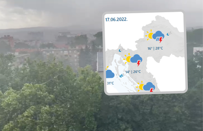 Grmljavinsko nevrijeme u Zagrebu i okolici: 'Kiša lije kao iz kabla uz snažne nalete vjetra'
