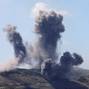 Plumes of smoke billow from southern Lebanon following Israeli strikes, as seen from Marjayoun