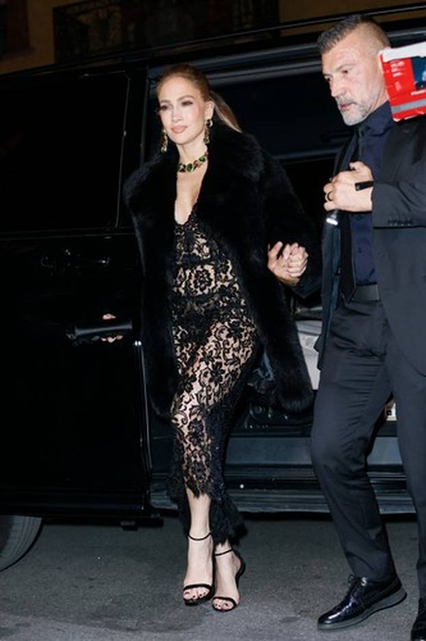 MFW Spring/Summer 2027 Dolce & Gabbana dinner arrival MP, Milan, Italy - 26 Sep 2026