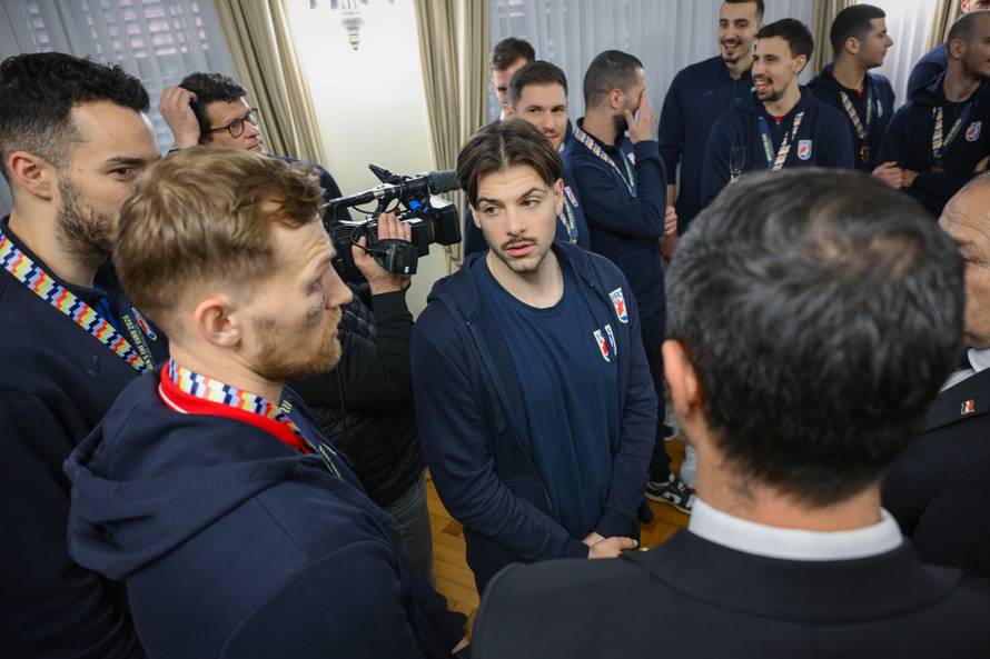 Zagreb: Prijem rukometaša u Banskim dvorima