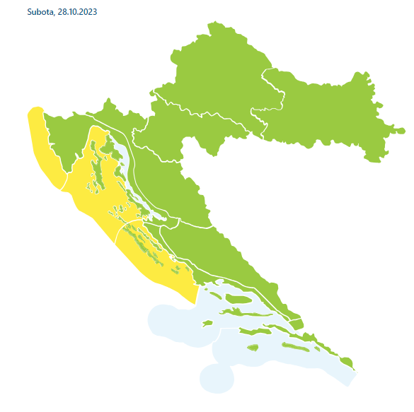 Za vikend  kiša i grmljavinsko nevrijeme: Meteoalarm upaljen za dio zemlje zbog jakog vjetra