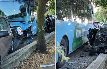 Nesreća autobusa kod svetišta na Trsatu: 'Pomeo je pet auta'
