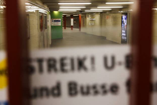 Trade union Verdi calls for a nationwide warning strike for higher wages and better working conditions, in Berlin