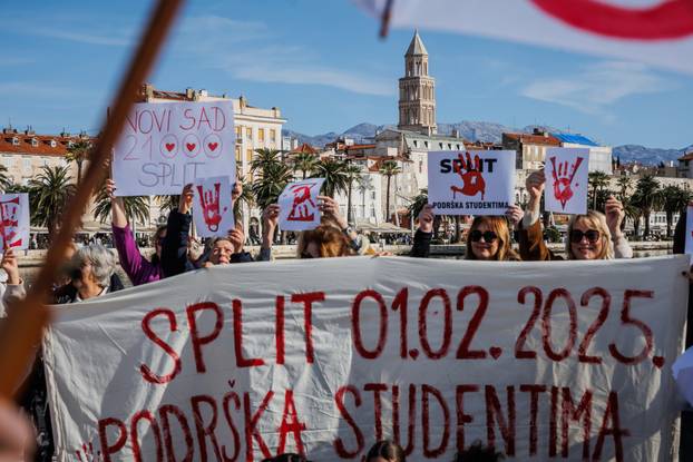 Split: Skup solidarnosti za studente u Srbiji