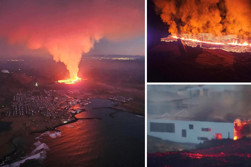 VIDEO Erumpirao je vulkan na Islandu: Lava se izlila na grad i 'guta' kuće, ljudi su evakuirani