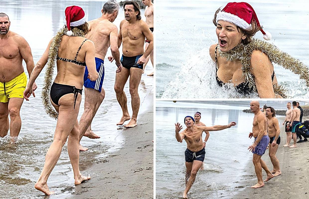 Osječani se okupali u hladnoj Dravi i igrali picigin: 'Ovo je naša tradicija već šest godina'