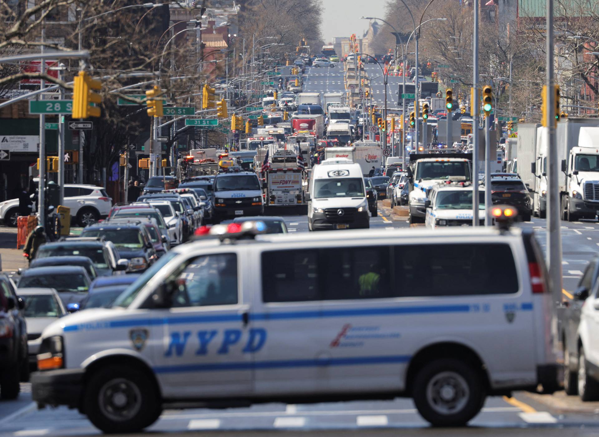 Shooting at a subway station in New York City