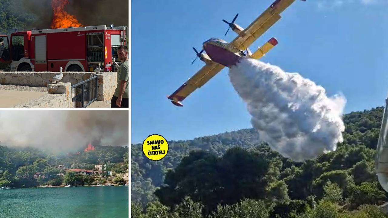 Dramatične snimke borbe s požarom na Šolti: 'Obranili su kuće iz zraka, nevjerojatno je!'