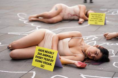 Aktivisti u Londonu poslali jaku poruku: 'Spasite životinje, a ne da tanjur bude mjesto zločina'