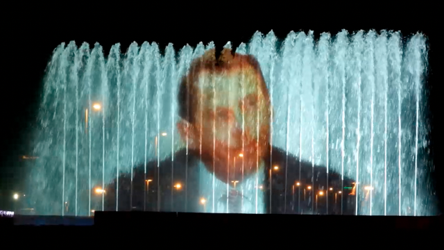 Na fontani u Zagrebu projicirali lik češkog političara V. Havela