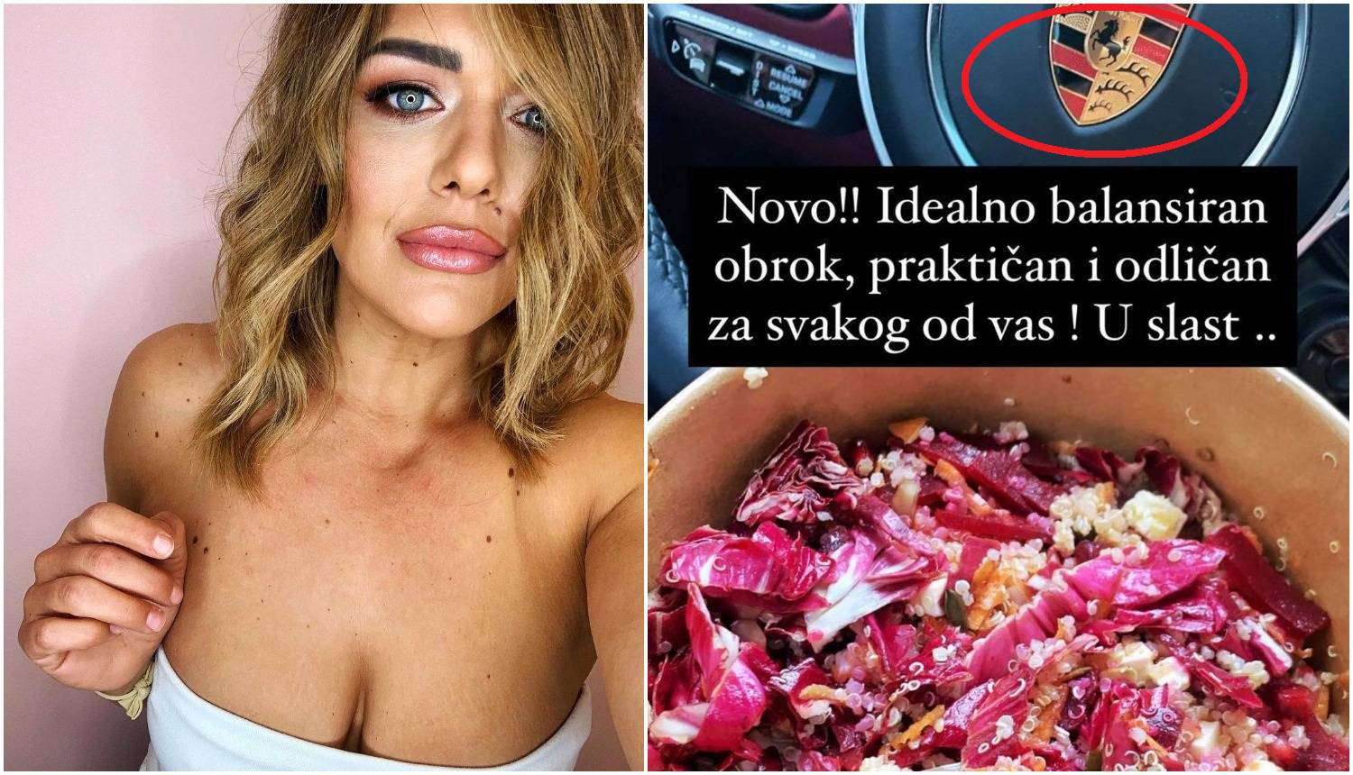 Sandra Perković fotkala što jede pa otkrila da 'juri' u Porscheu