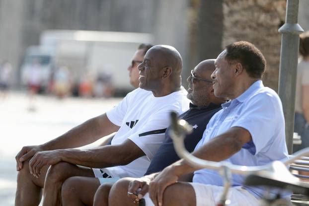 Trogir: Magic Johnson prošetao po rivi s prijateljima