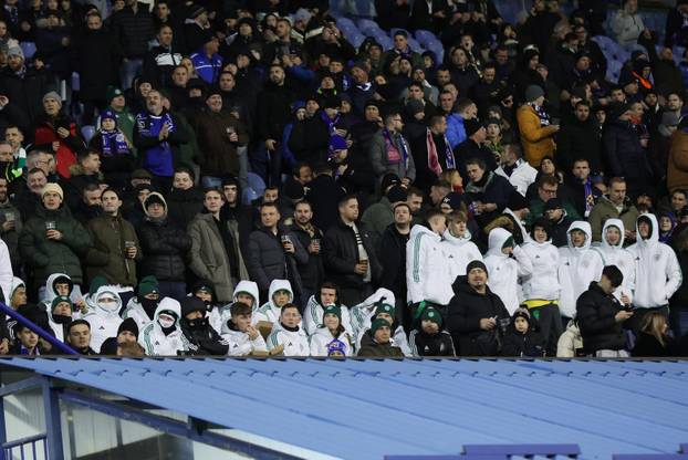 Zagreb: Navijači na tribinama tijekom utakmice Dinama i Celtica u Ligi prvaka