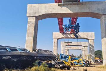 Multiple casualties after crane falls on train in Thailand's northeast