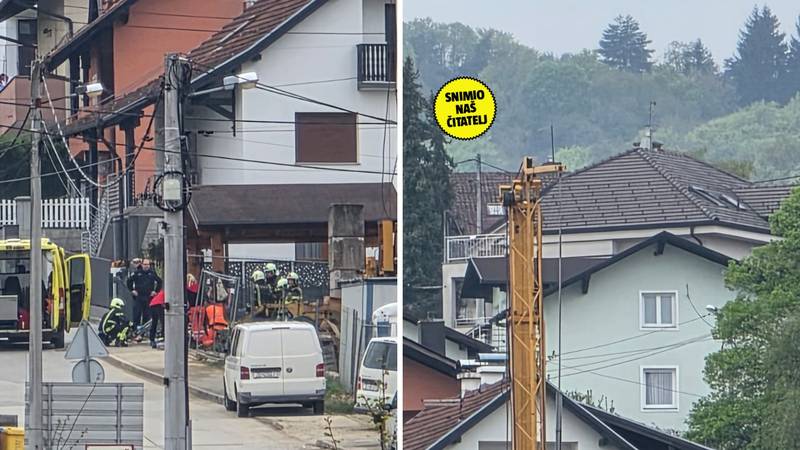 VIDEO Mjesto užasa: Dizalica pala na dvoje ljudi u Samoboru