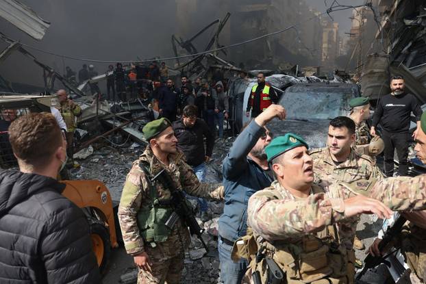 Site of an Israeli strike in Beirut