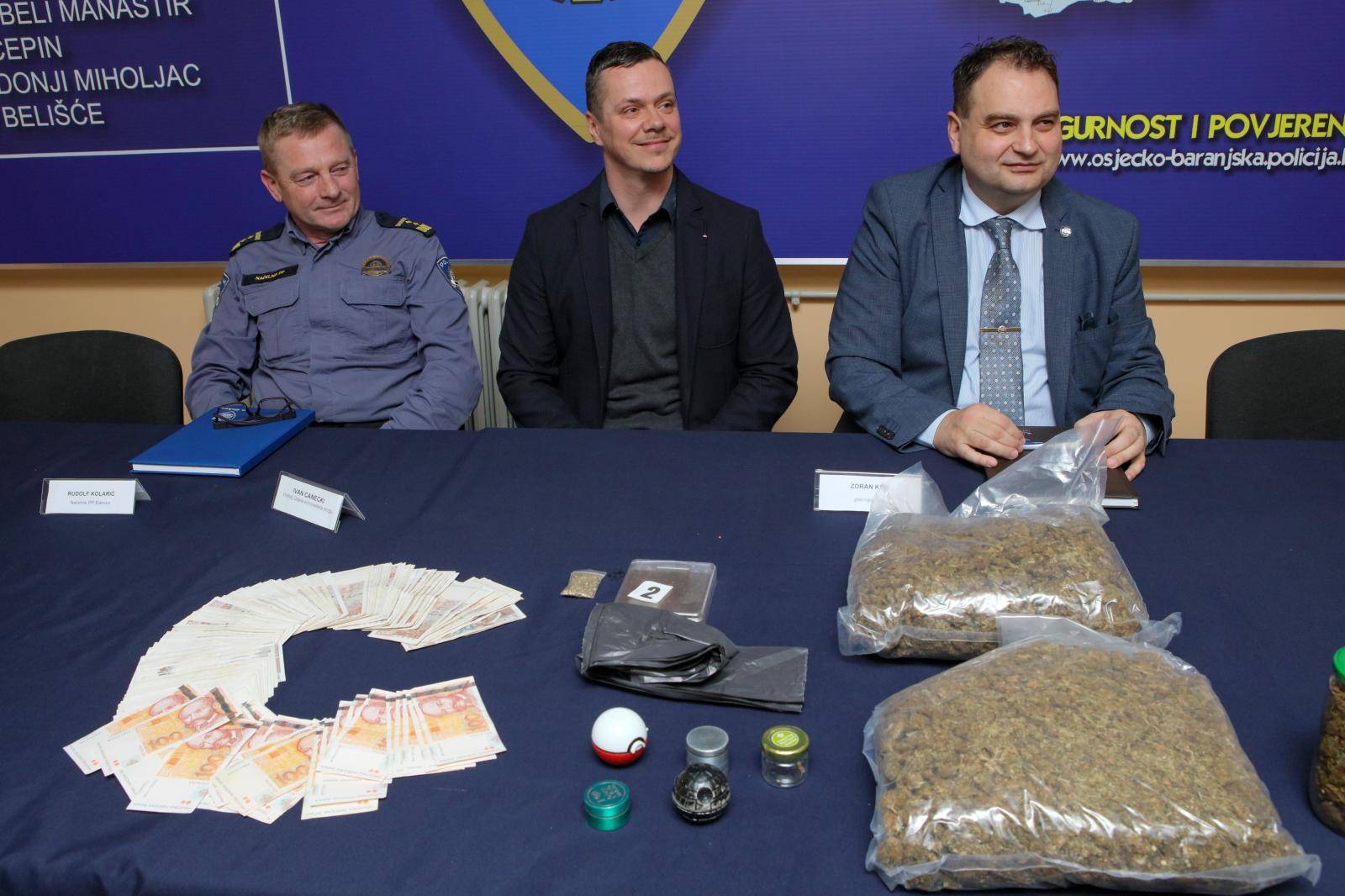 Osijek: Policija zaplijenila veću količinu droge na podrucju Đakova i Osijeka
