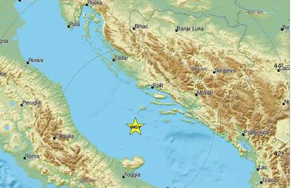 Potres jačine 2.4 po Richteru navečer protresao Jadran