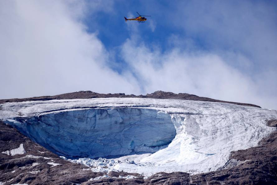 Site of a deadly collapse of glacier in Italian Alps