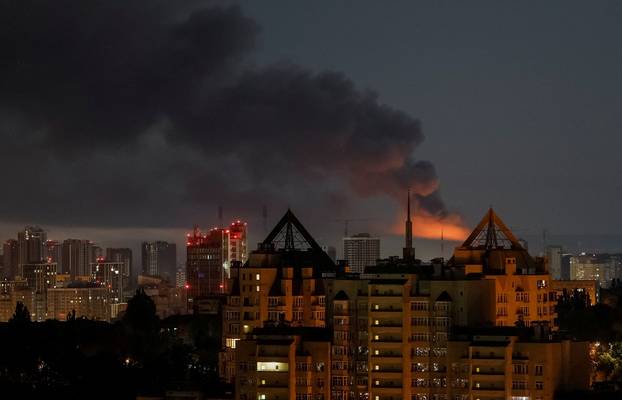 Russian missile strike in Kyiv