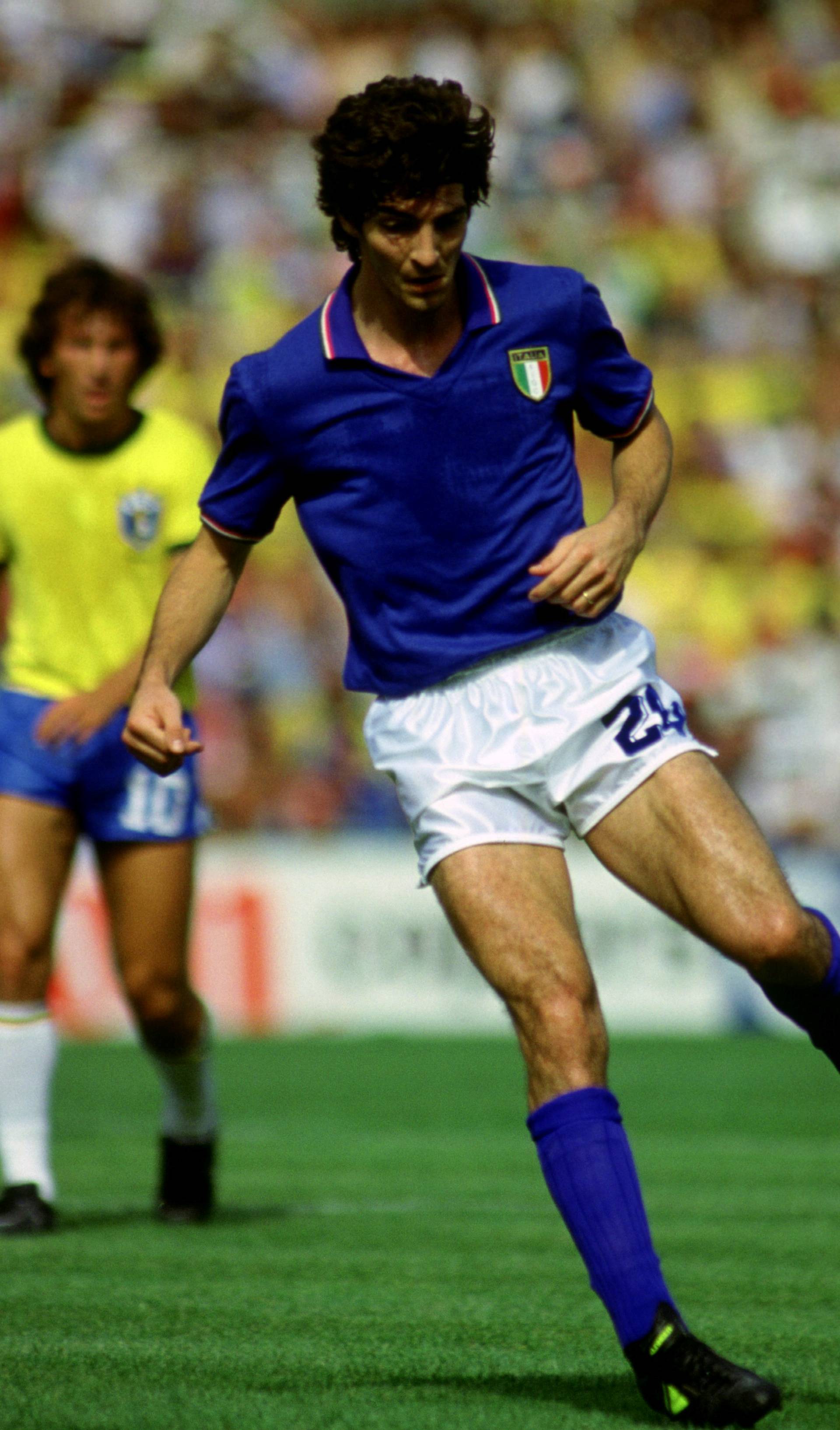 FILE PHOTO: An image of footballer Paolo Rossi of Italy, July 5, 1982