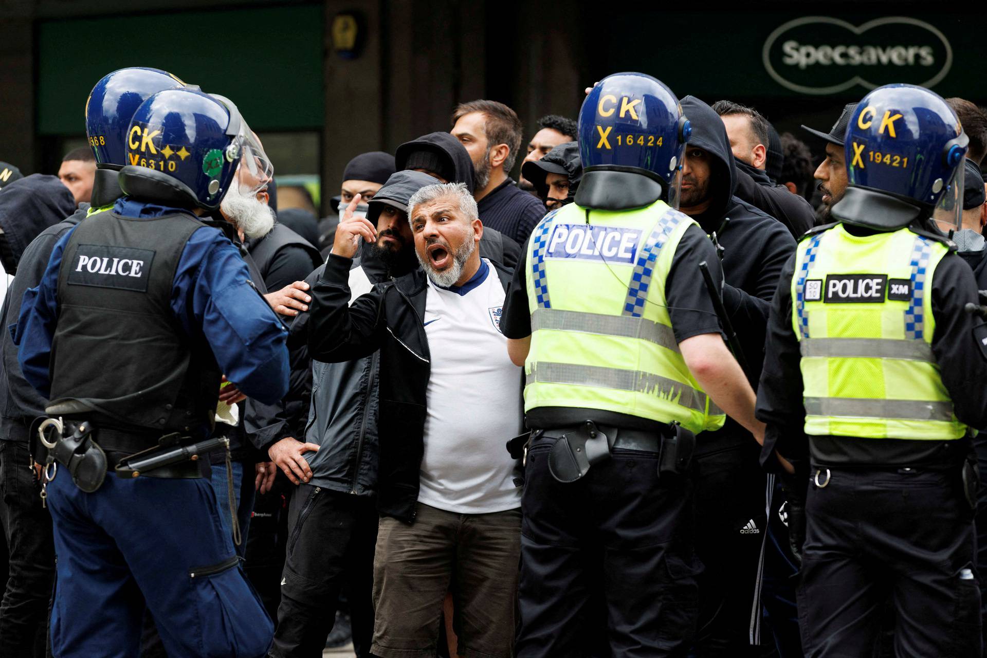 Protest against illegal immigration, in Bolton