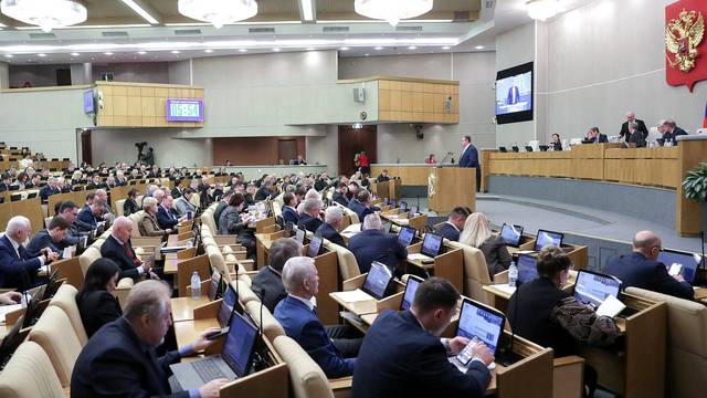 A plenary session of Russia's State Duma in Moscow