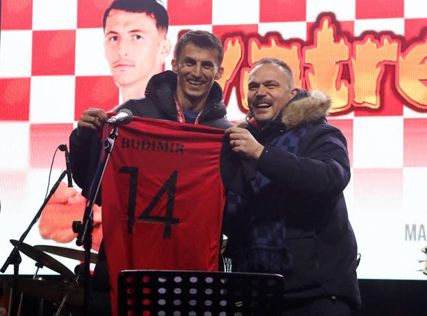Doček za nogometaše Marcela Brozovića i Antu Budimira u Velikoj Gorici