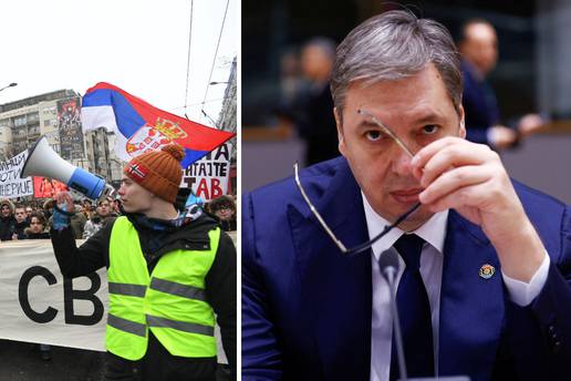 Broji li Aca Vučić sitno? Studenti ga ne žele vidjeti, a on im prijeti batinašima. I za to krivi Hrvate