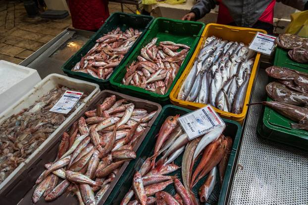 Split: Bogata ponuda ribe petkom u splitskoj ribarnici