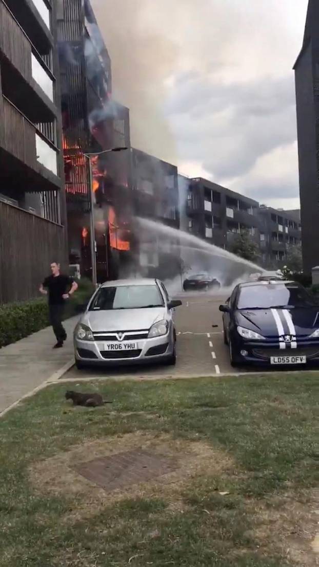 Fire in a block of flats in London