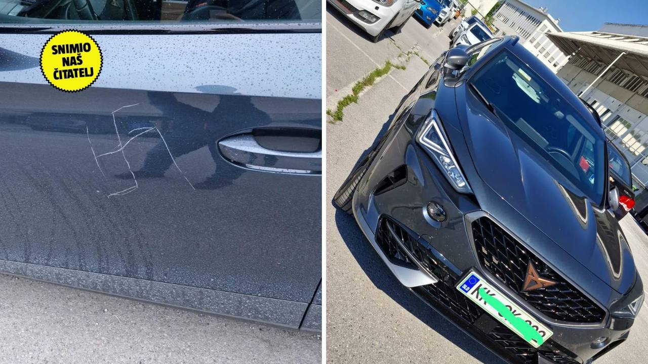 Skandal u Zagrebu: Mom dečku su na auto urezali kukasti križ!