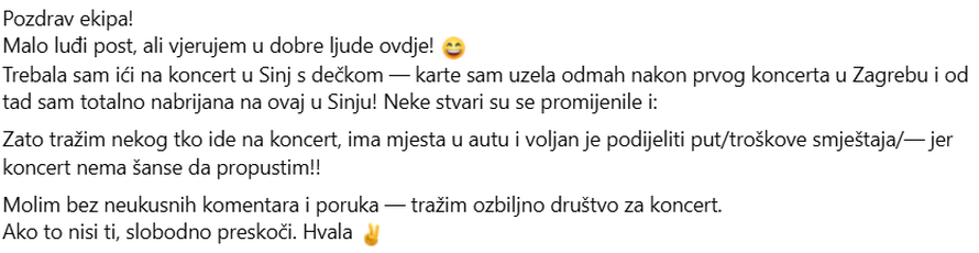 Objava za Thompsonov koncert u Sinju nasmijala sve: 'Dečka više nemam, ali svejedno idem'