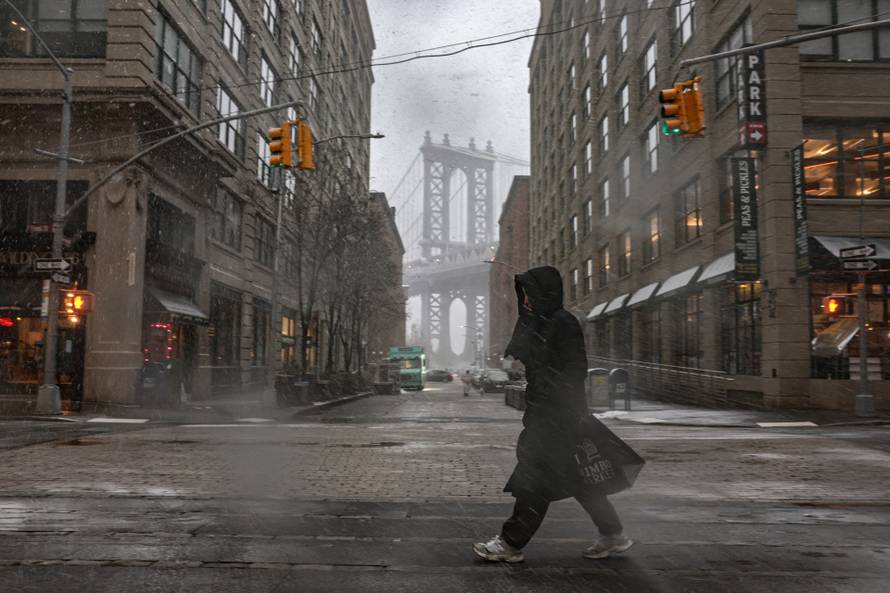 Winter snow storm hits New York City