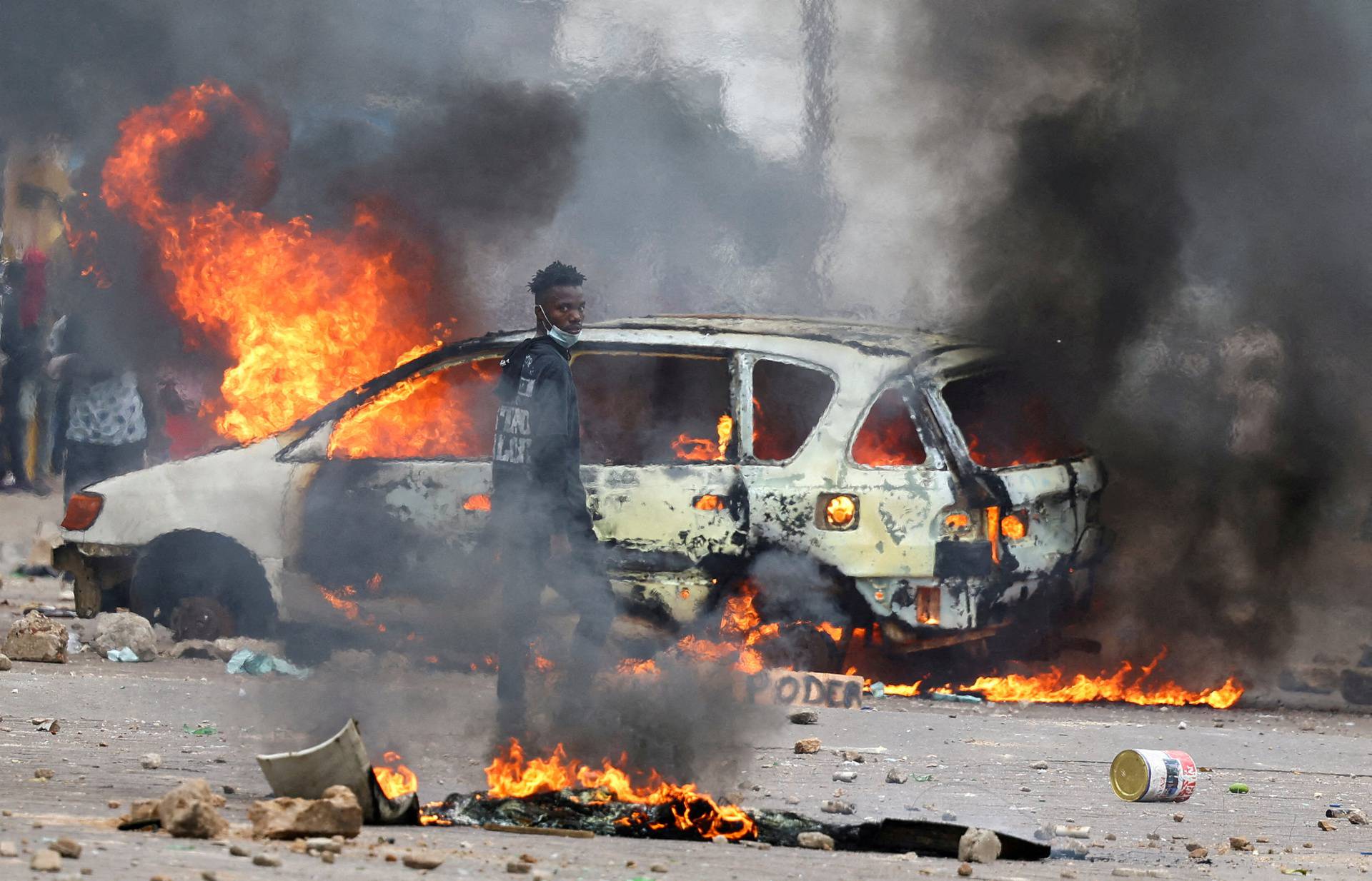 FILE PHOTO: Protest against ruling party in Maputo