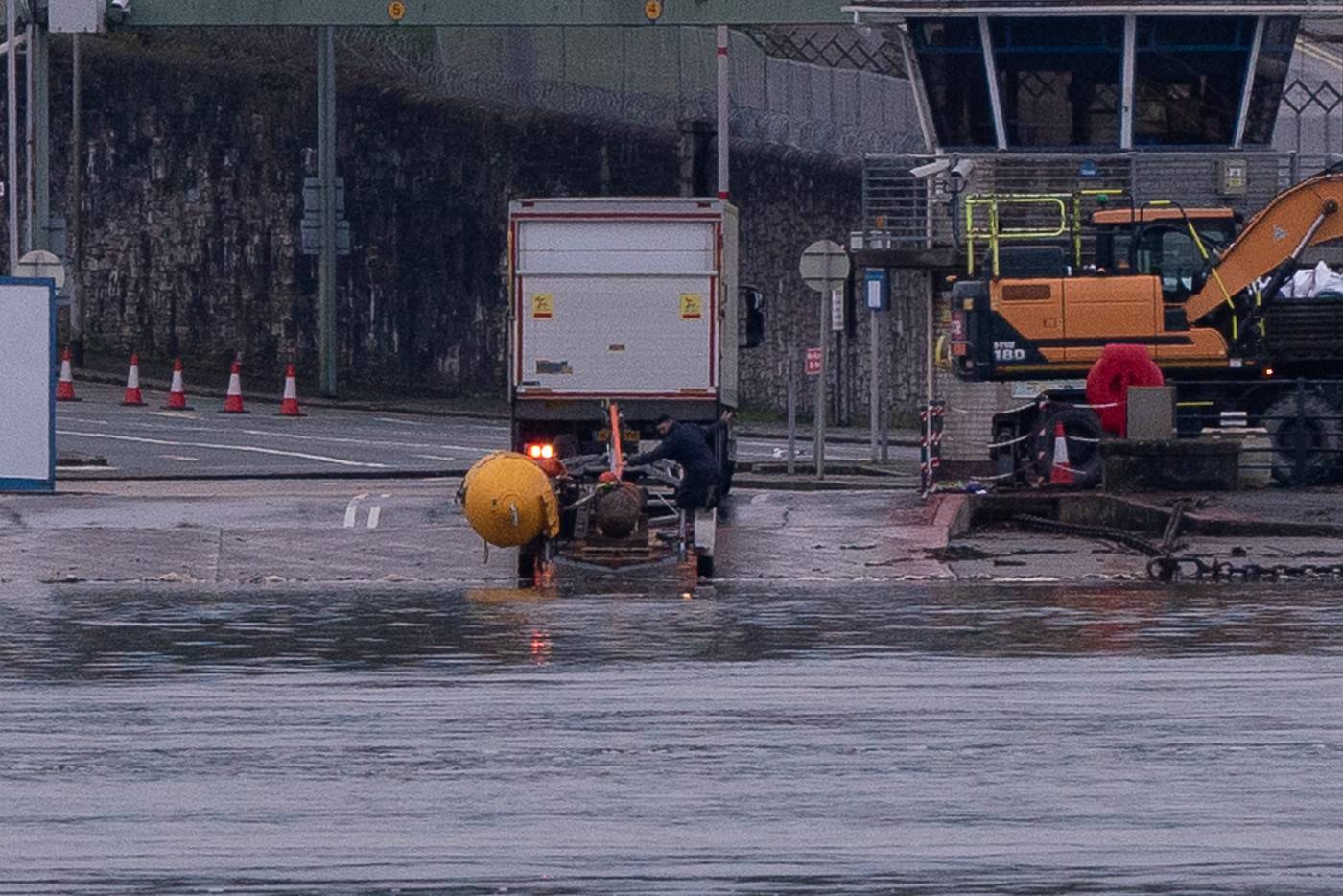 WW2 bomb is transported through Plymouth after bing found on building site