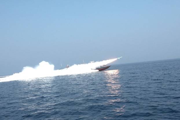 A missile is launched during an exercise in southern Iran