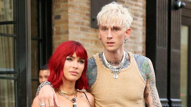 Megan Fox and Machine Gun Kelly are loved-up as theywalk arm-in-arm leaving Soho House in New York City
